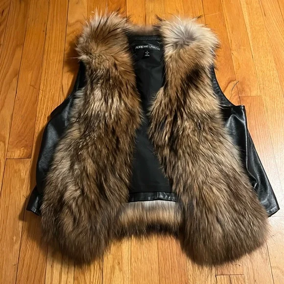 Adrienne Landau Fur Vest sz M - Picture 1 of 6